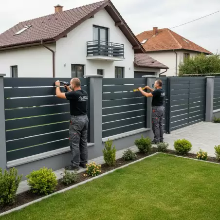 Montaža Alu ograde u Kaću | preduzimac.co.rs - Novi Sad