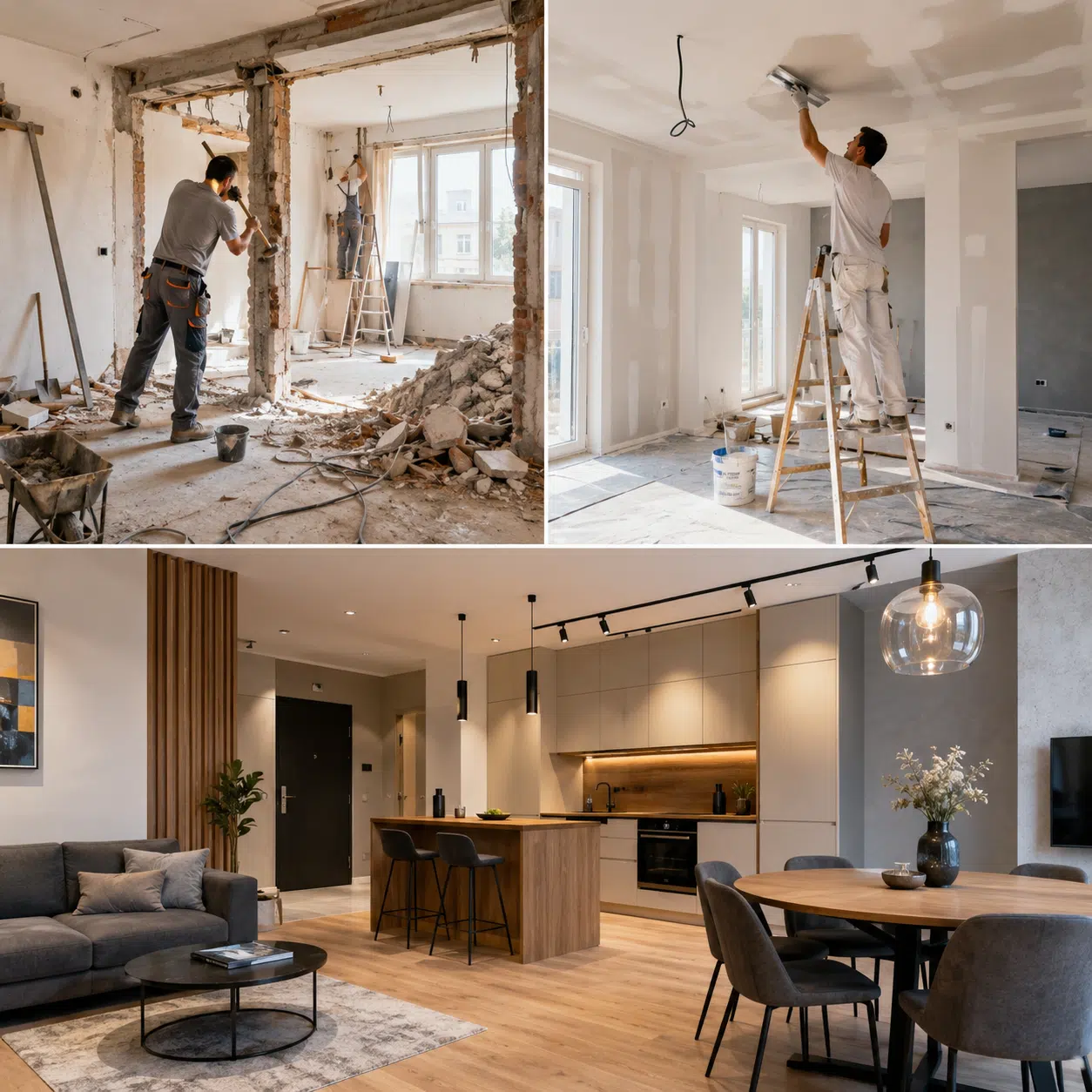 Prikaz adaptacije stana, pre i posle | Preduzimač Adaptacija i renoviranje | Preduzimač